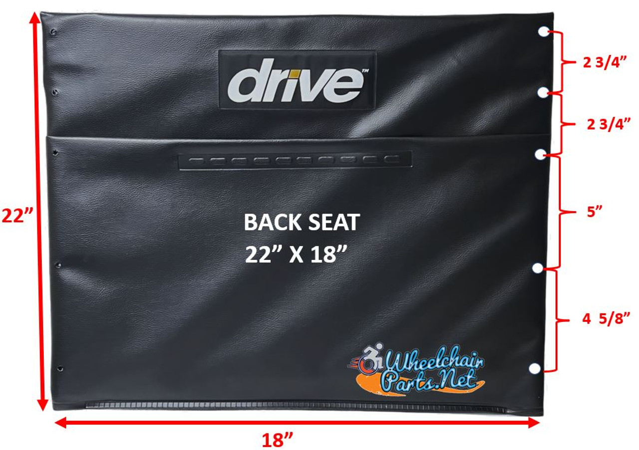 22" x 18" Back For Drive Bariatric Sentra EC Heavy-Duty Wheelchair