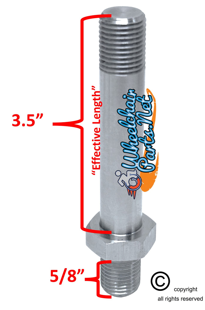 CSB035 - 3.5" STAINLESS STEEL STEM BOLT WITH NUTS AND WASHERS. SET OF 2