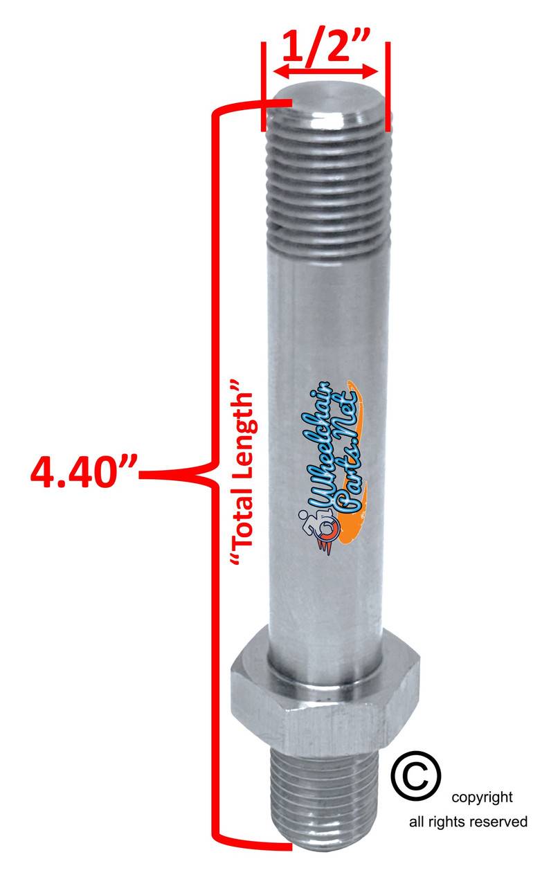 CSB035 - 3.5" STAINLESS STEEL STEM BOLT WITH NUTS AND WASHERS. SET OF 2