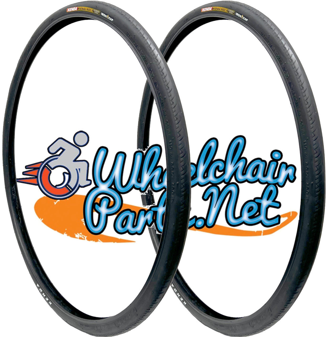 Kenda Kontender 24" x 1" (25-540) Black Racing & Court Tire | Set of 2