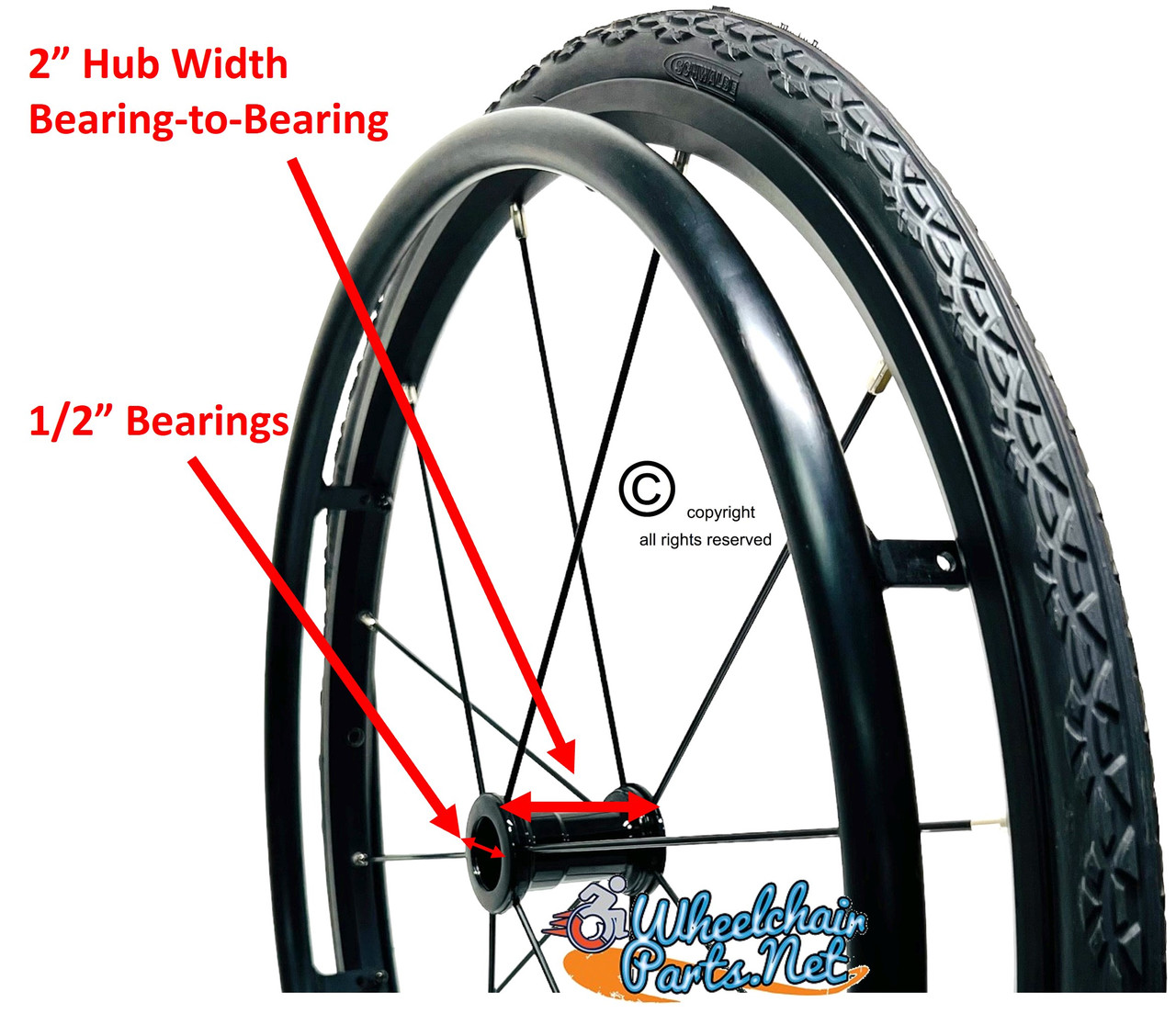 24" x 1" Sentinel 12 Spoke Wheel With All Schwalbe Downtown Black Tires