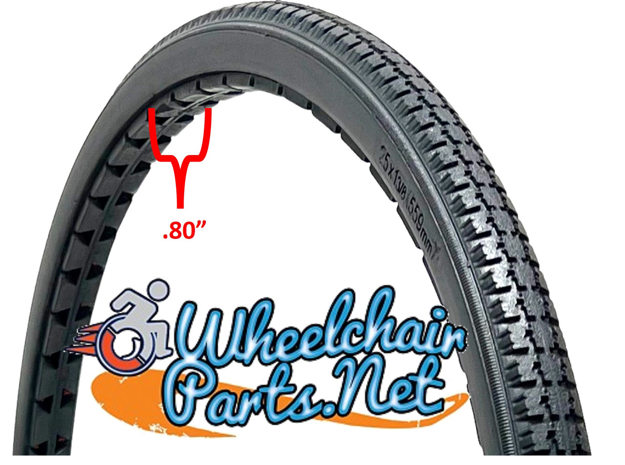 25" X 1 3/8"  SOLID, SOFT ROLL DARK GRAY TIRE. Set of 2