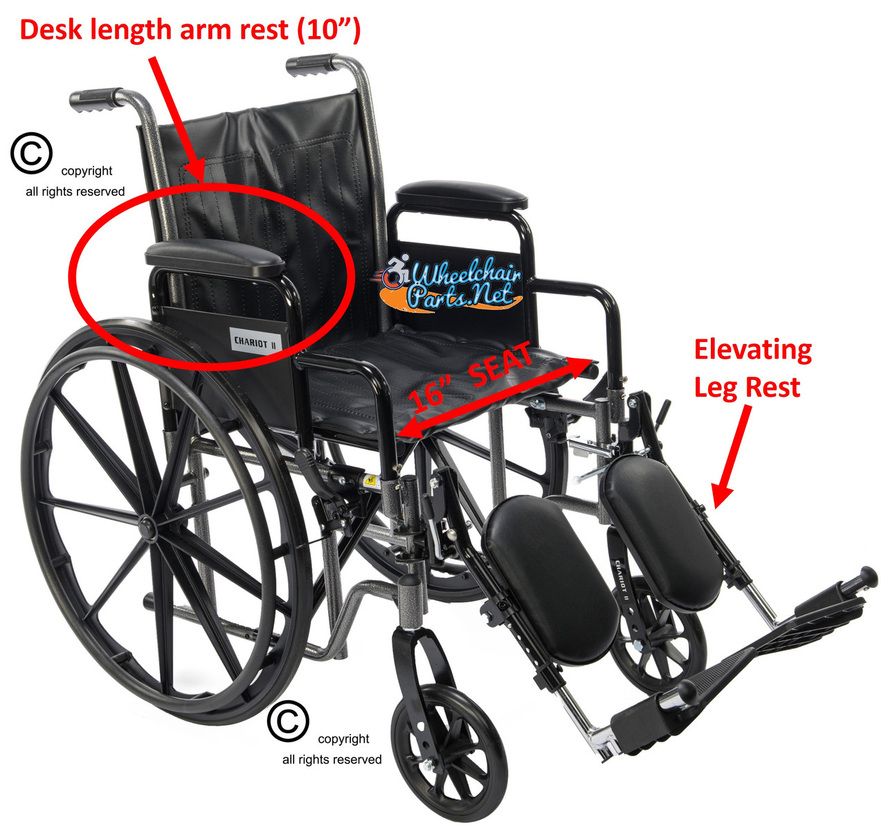 Protekt Universal Wheelchair Elevating Leg Rests, Pair - Proactive