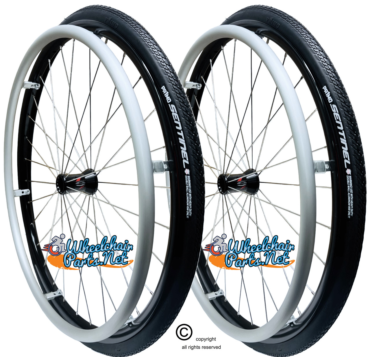 24" x 1" Spinergy 30 Spoke Rear Wheel With Primo Sentinel Tires