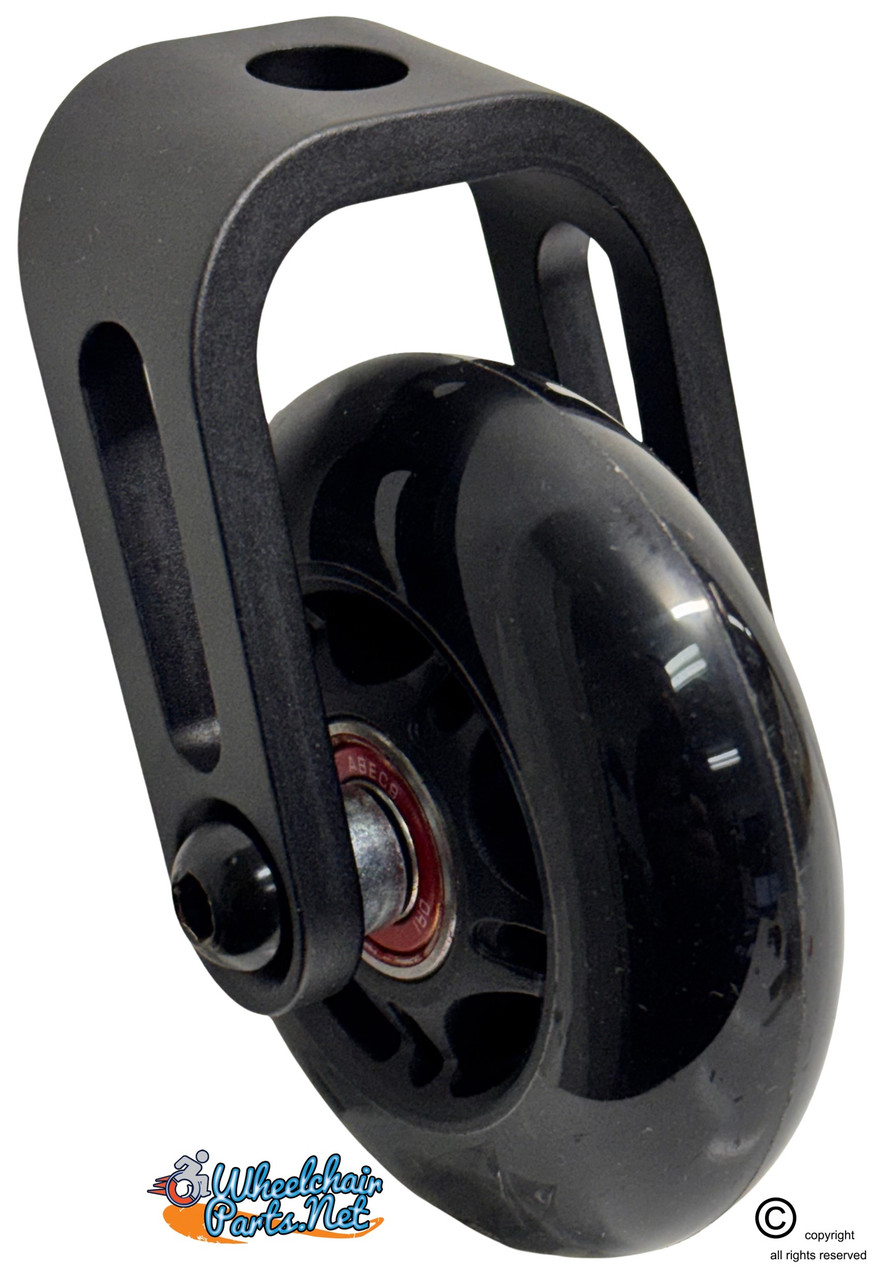 4" Black Aluminum Caster Fork | Set of 2