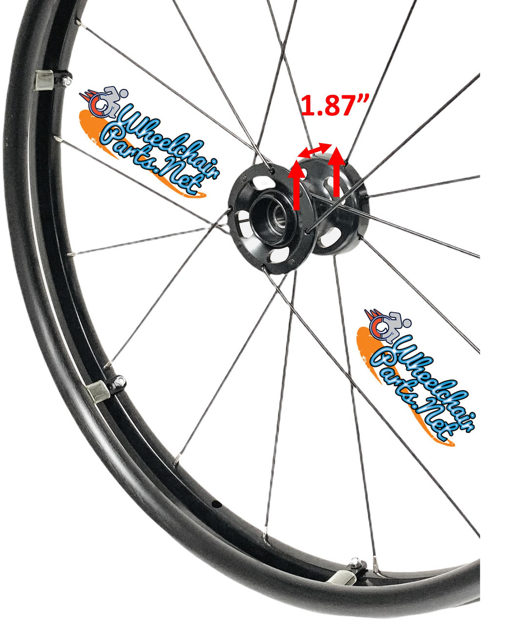 25" x 1"  (559) Swan® 16 Spoke Wheelchair Wheel With Shox G2 All Terrain Solid Tire- Set of 2