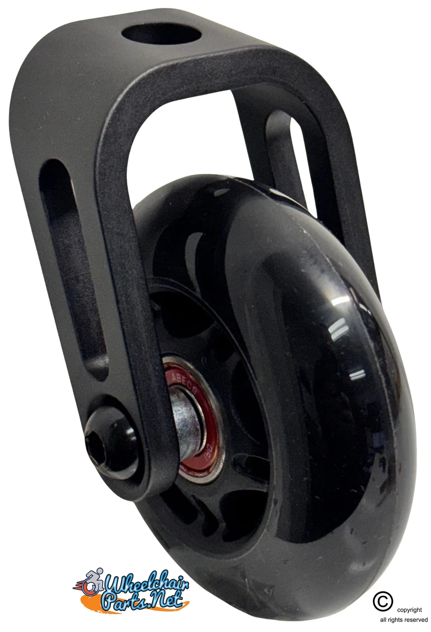 3" Black Aluminum Caster Fork | Set of 2