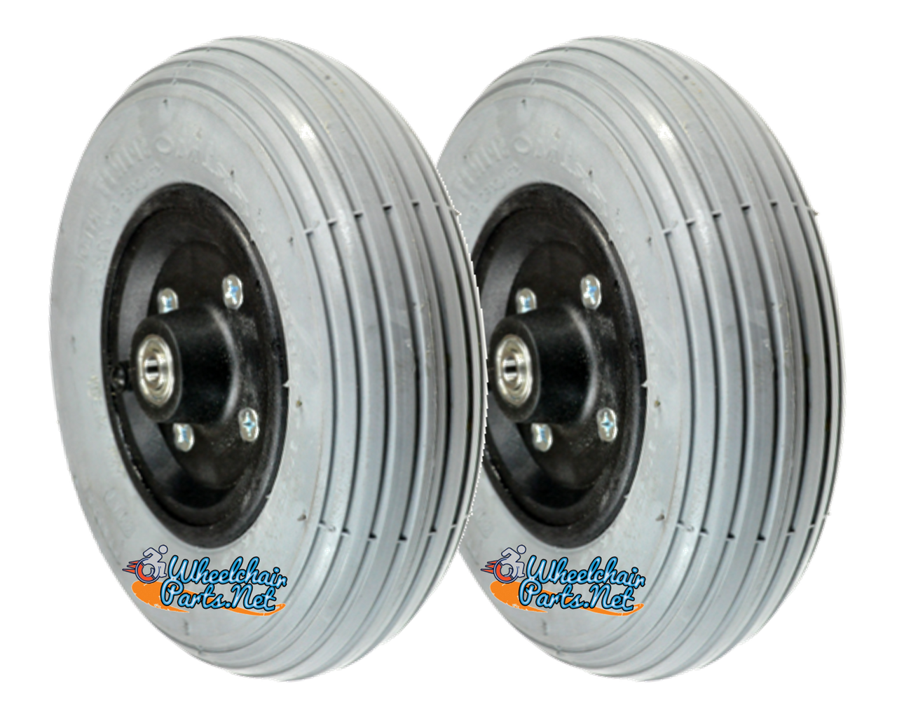 CW193-7  8 X 2" Foam Fill Wheel Assembly With 7/16" bearings.