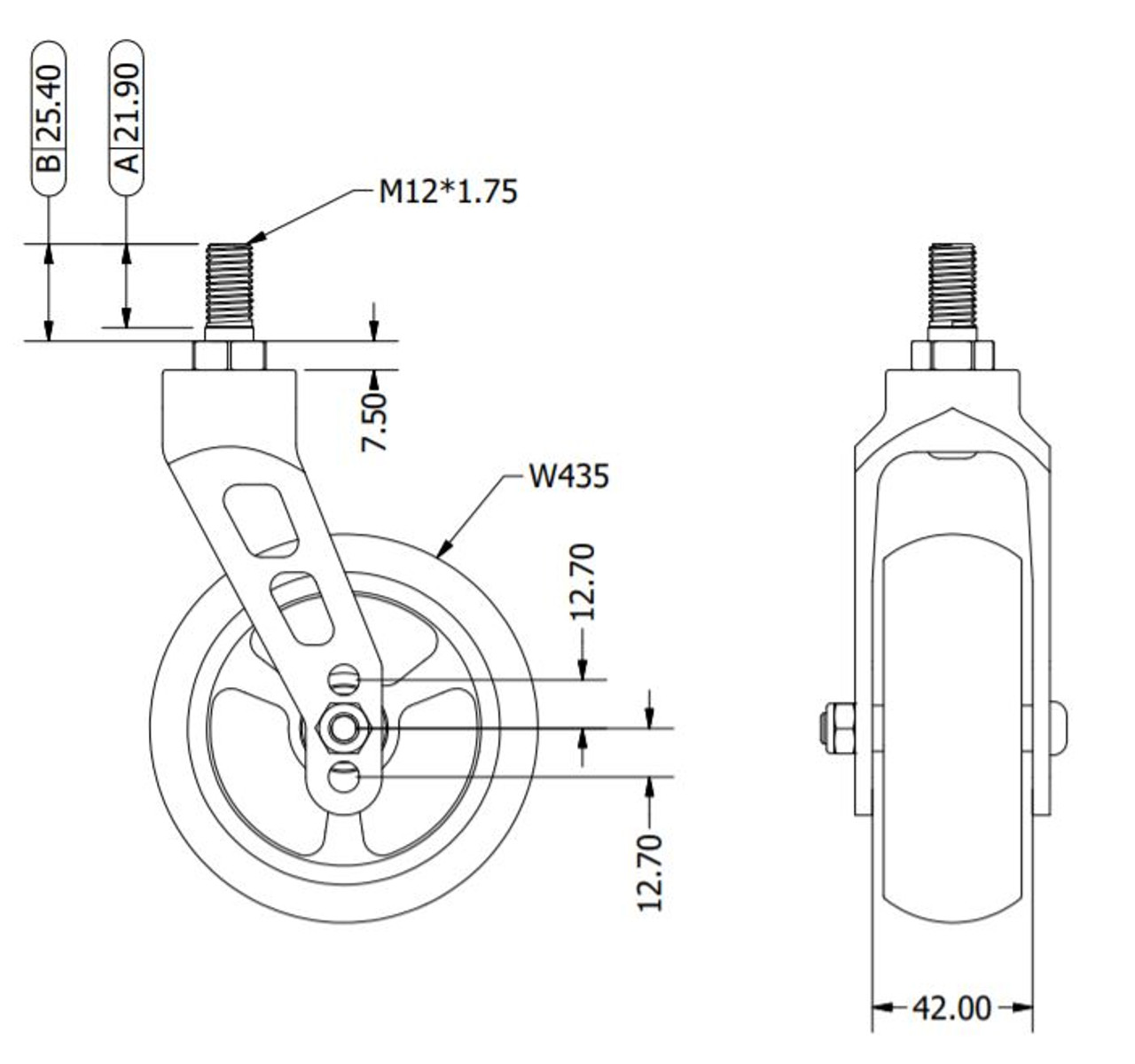 Black Fork With 4x1 Silver Wheel (FK4582-W411)