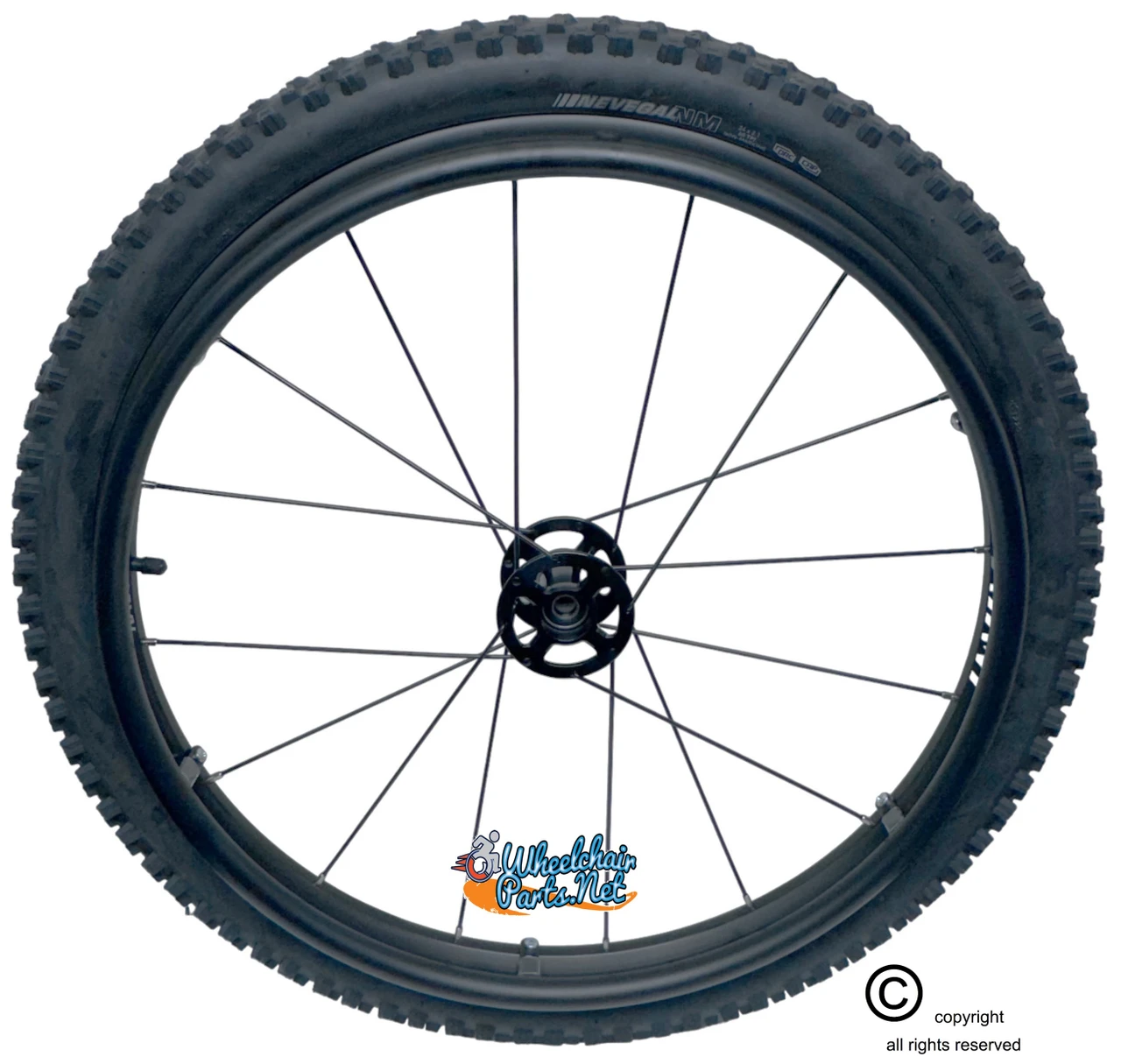 24"  x 2" (540) 16 Spoke Wheel & Kenda Nevegal Tire - Set of 2