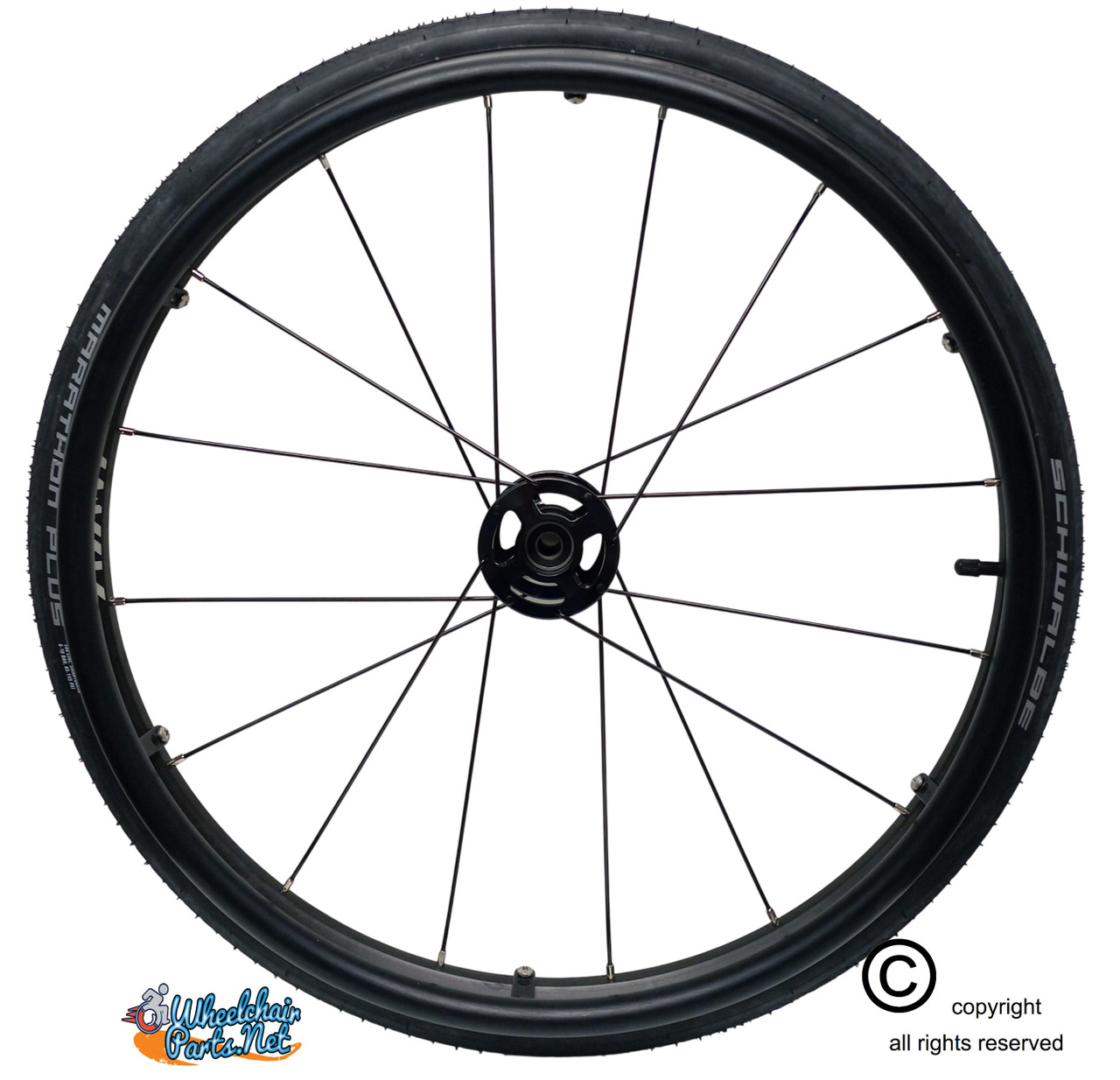 24"  x 1" (540) 16 Spoke Wheel With SCHWALBE MARATHON PLUS Tires - Set of 2