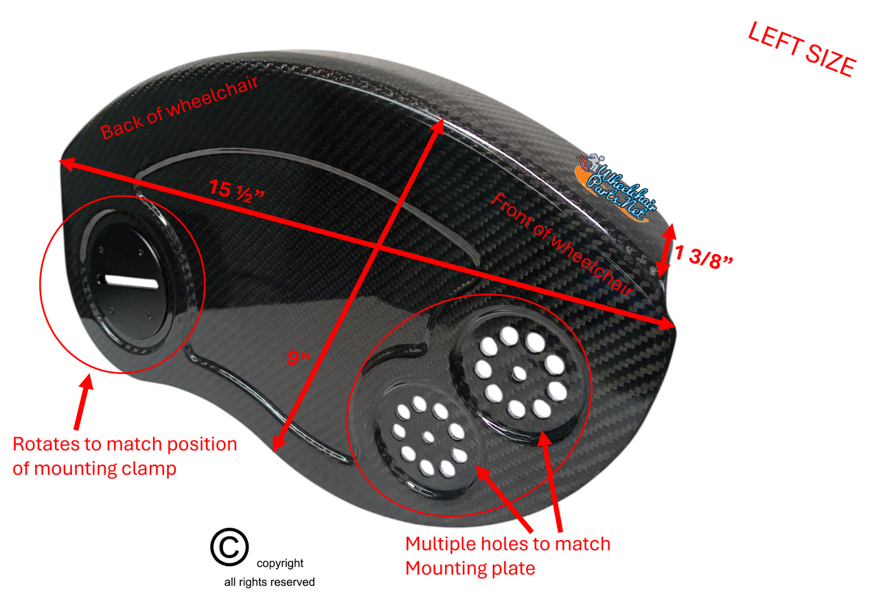 SHIVGUARDX Adjustable Side Guard, Carbon Fiber Material. Sold as Each