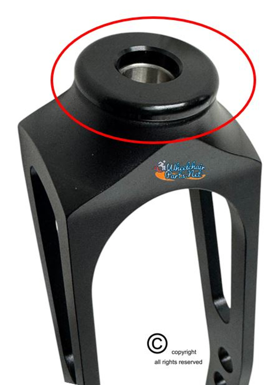 Black Aluminum Fork Bearing Cap For Caster Fork Top Bearing. Set of 2