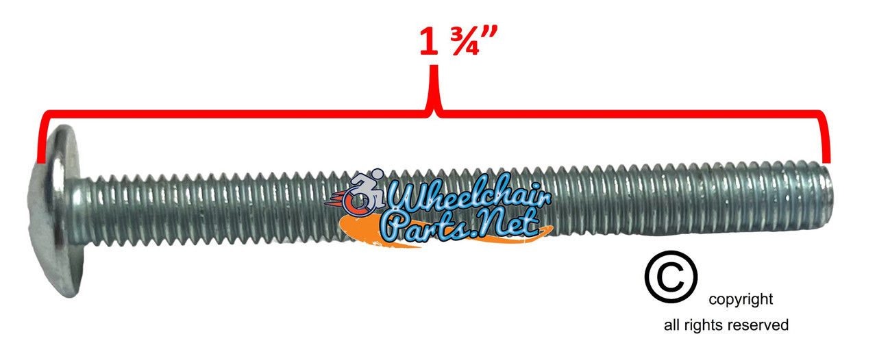 1 3/4" Long, Mounting Screws For RIVNUT Handrims. Pack of 12