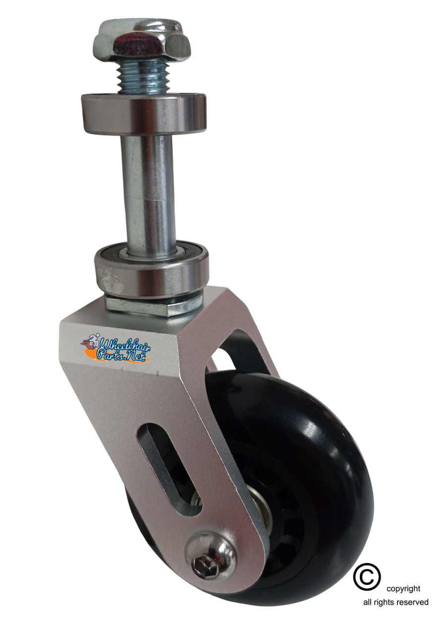 3" x 1" Caster Fork Assembly with 3"x1" Wheel. Set of 2