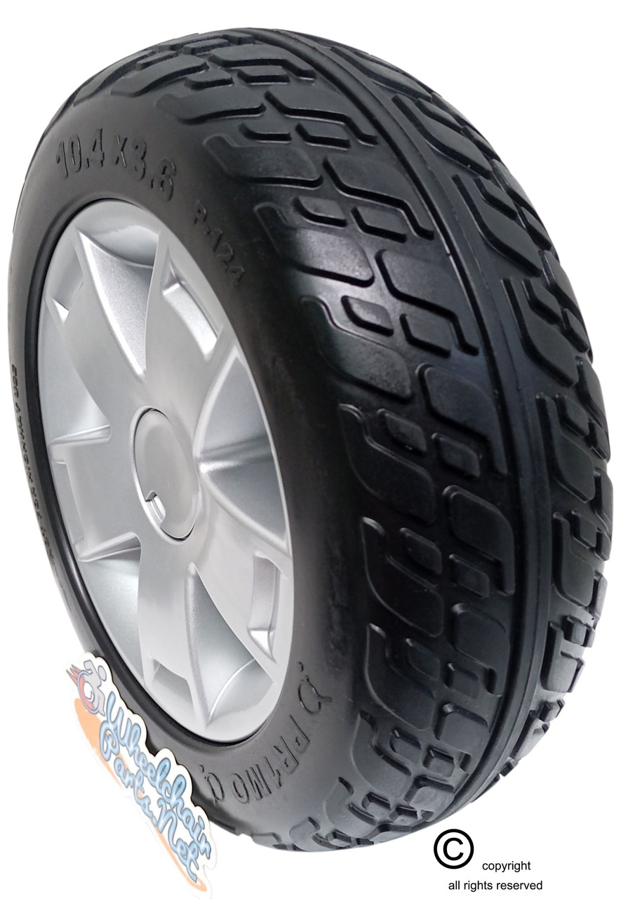 Pride Mobility 10.4" x 3.6" Front Wheel Assembly  for VICTORY 10 (S710), Victory Sport (S710DXW) 4-Wheel Scooters. Sold as each