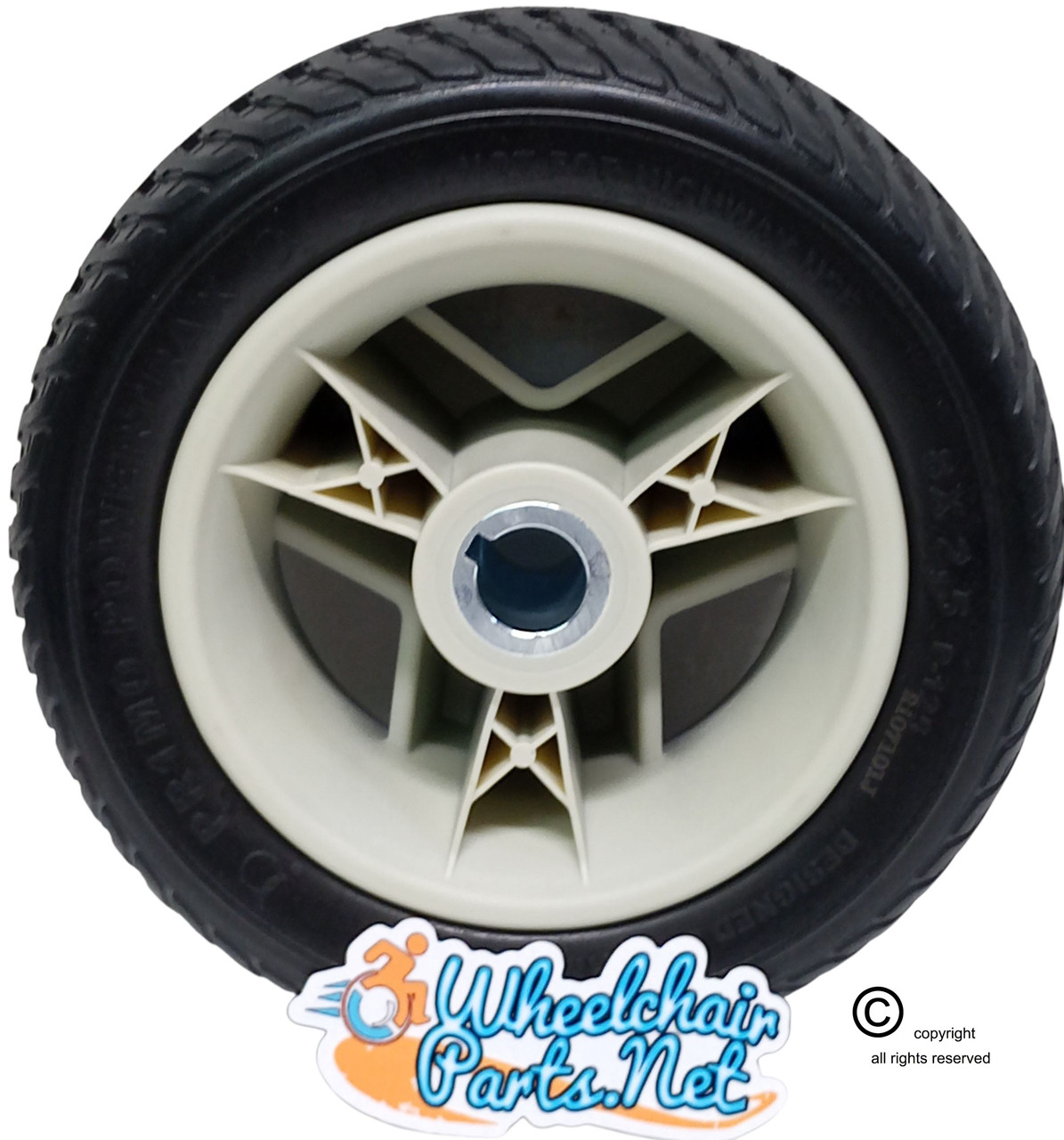 Pride Mobility 8" x2.5" Rear Drive Wheel  Assembly for Go-Go Scooters. Price is for 1 Wheel