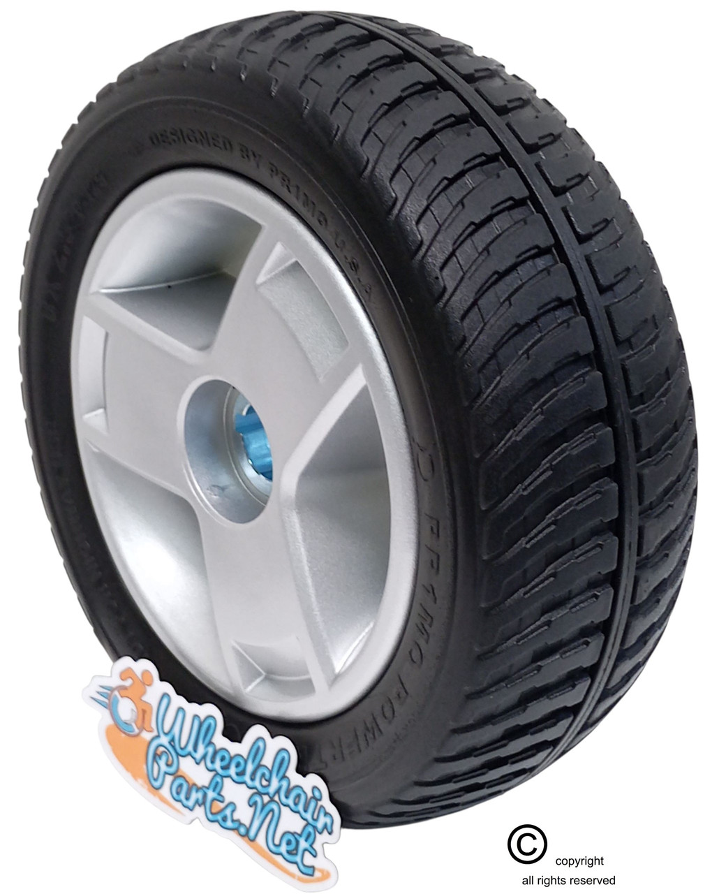 Pride Mobility 8" x2.5" Rear Drive Wheel  Assembly for Go-Go Scooters. Price is for 1 Wheel