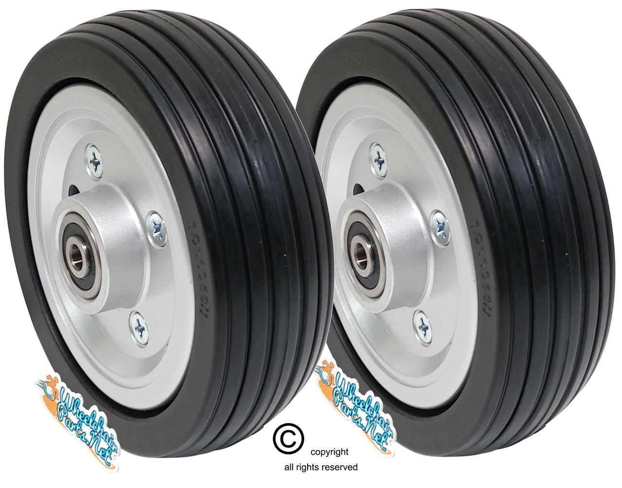 6" x 2" Caster Wheel Assembly for Pride Jazzy Scooters. Sold as Pair