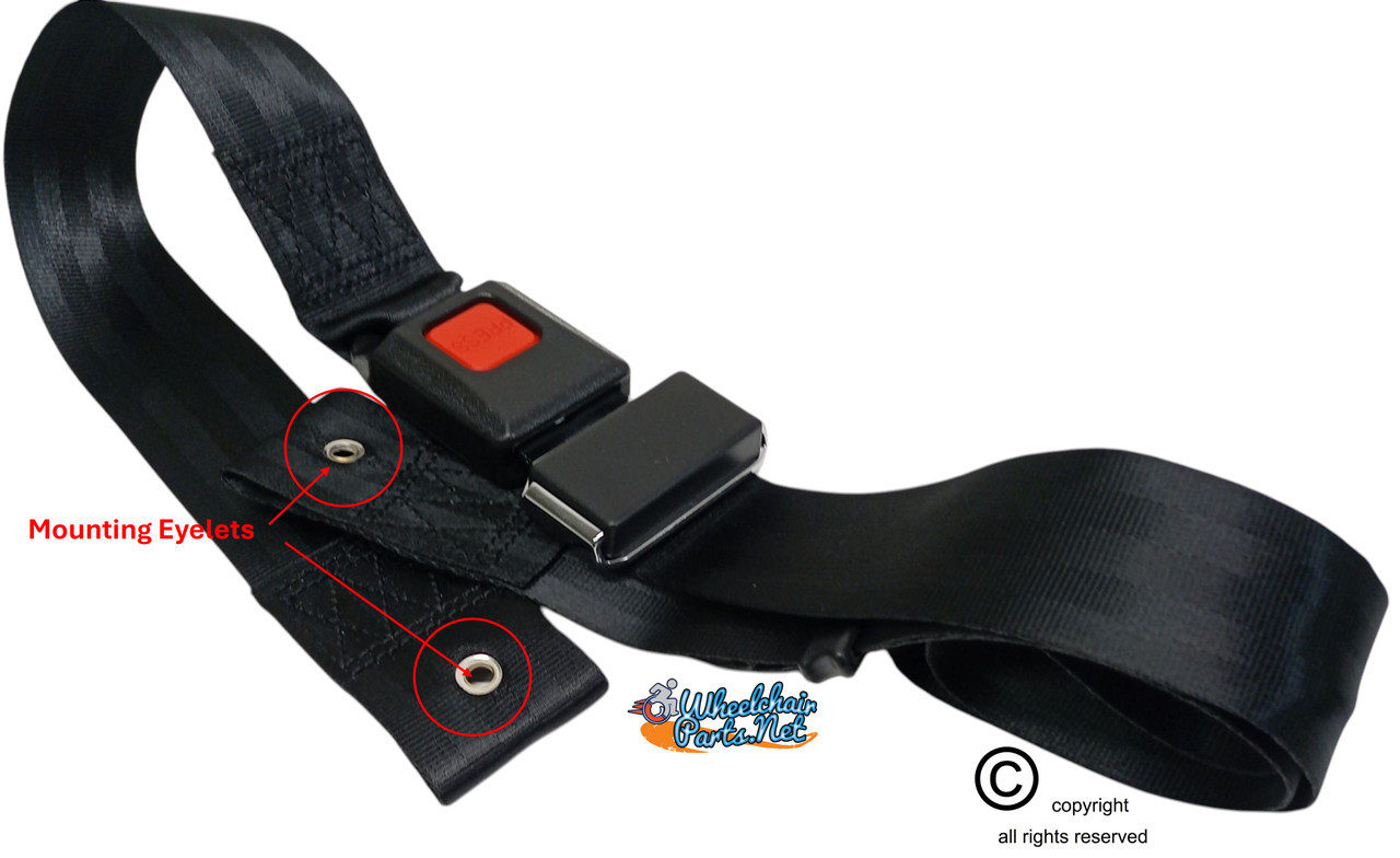 48 Inches Long, Push Button Positioning Belt Buckle,  2" Webbing.