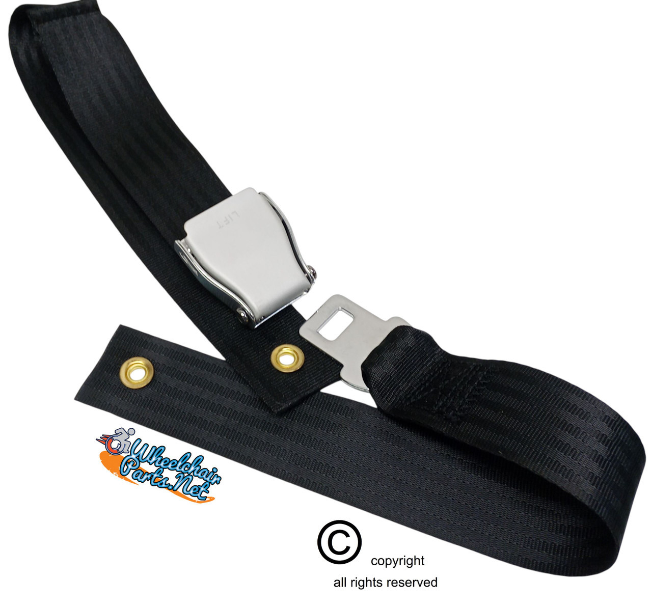 Airline Buckle Positioning Belt, 48 Inches & 2" Webbing.
