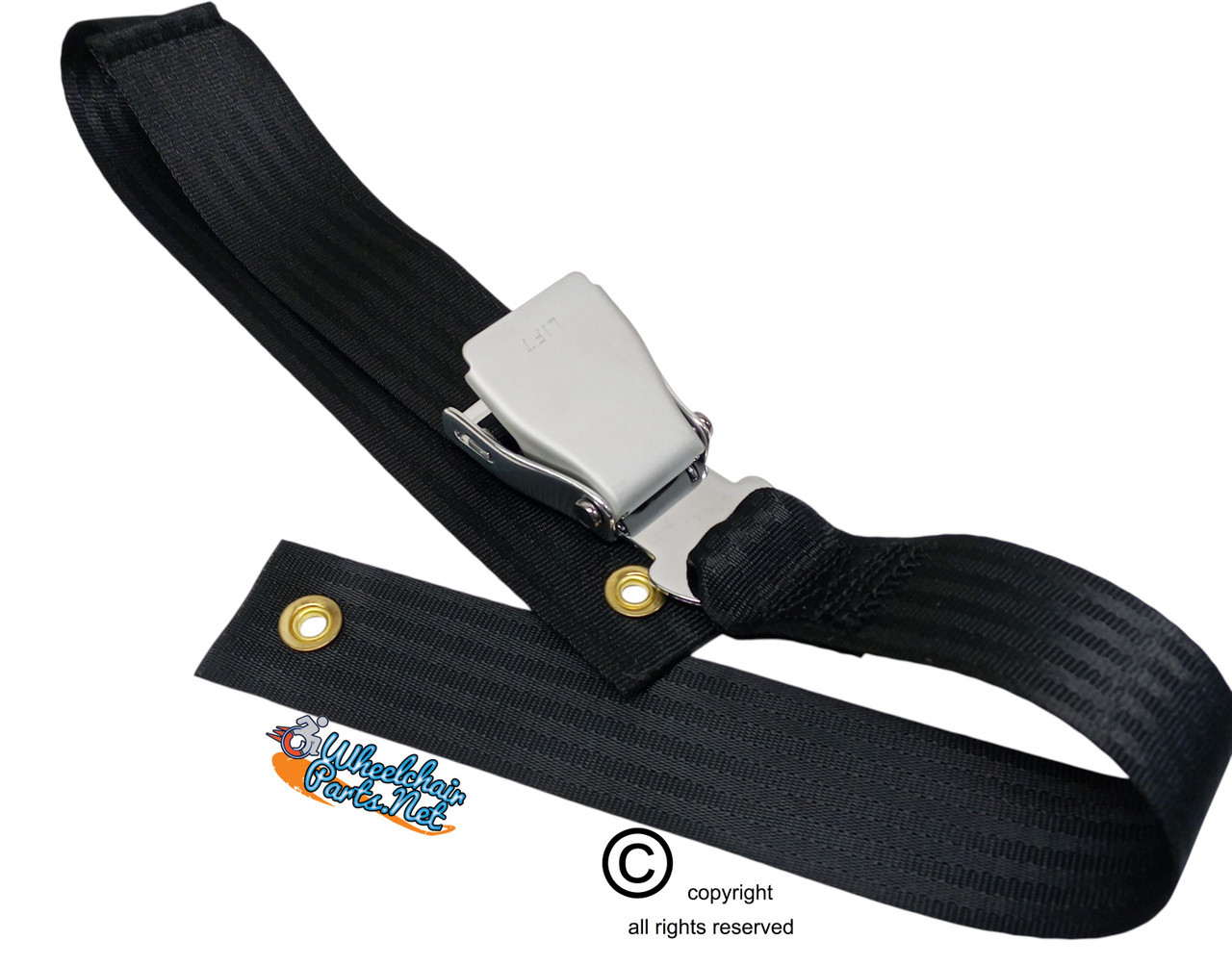 Airline Buckle Positioning Belt, 48 Inches & 2" Webbing.
