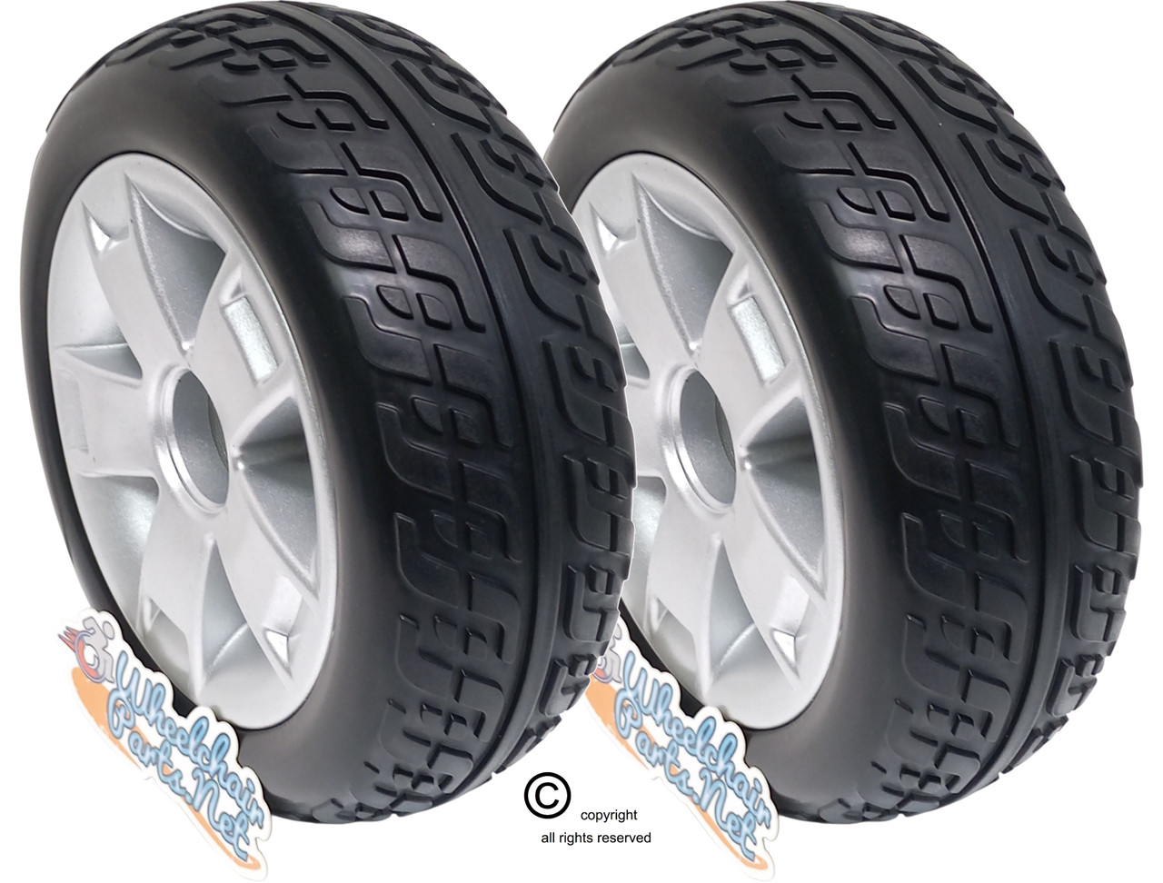 9" x 3" Rear (drive) Wheel  For Pride VICTORY 9,  3 and 4 wheel Scooters. Set of 2