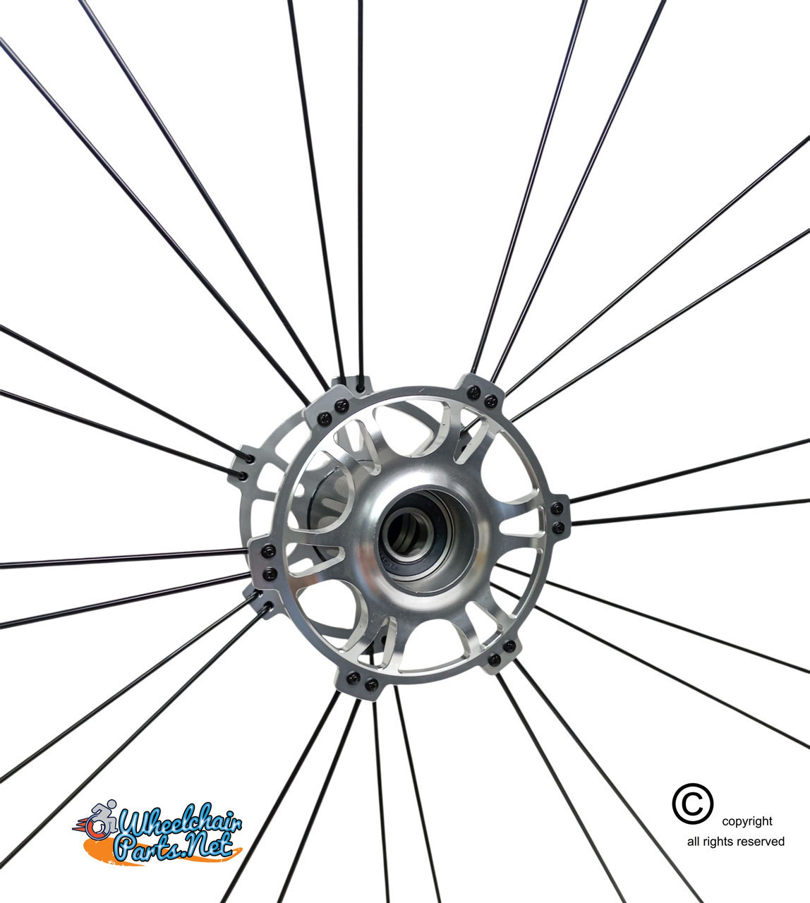 SHIVOXX 24"x1" (540) Wheels with SOLID SHOX G2 Tire &  Caster Fork Assembly