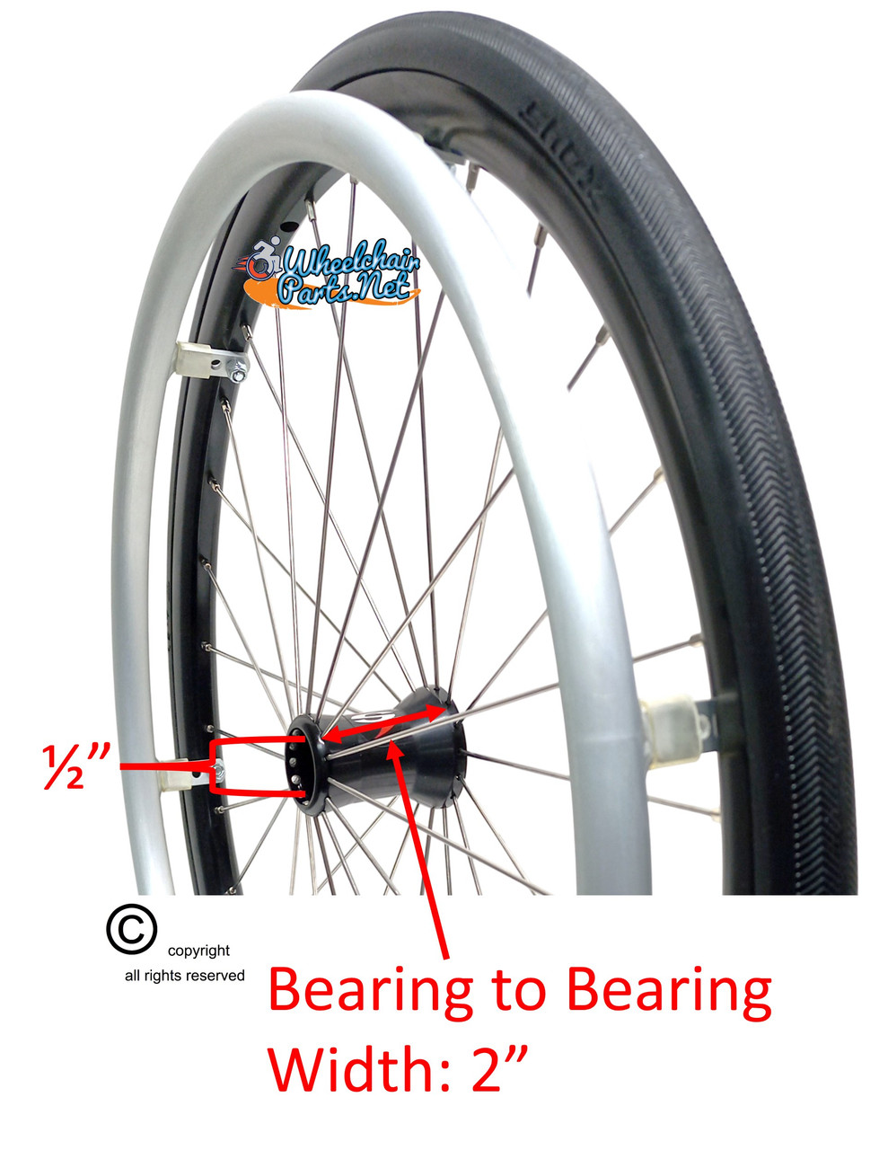 20" x 1" (451)  Wheel Assembly With Spinergy 30 Spoke  Wheel & SHOX Solid Tires. Set of 2