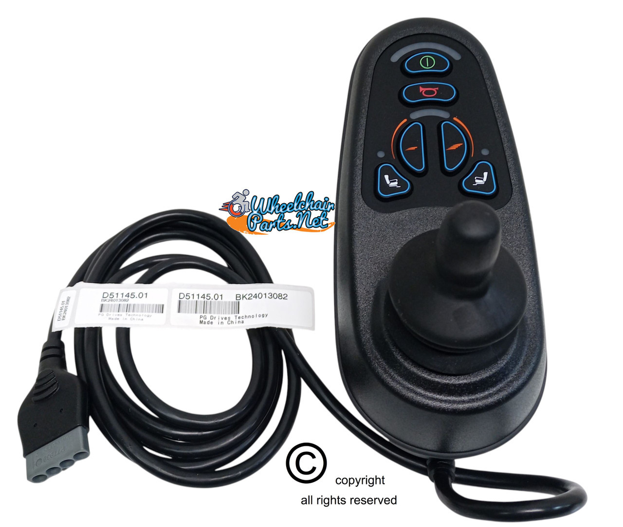 Joystick Controller, 6-Key  with 2 Meter Cable for the Jazzy Air Power Chair