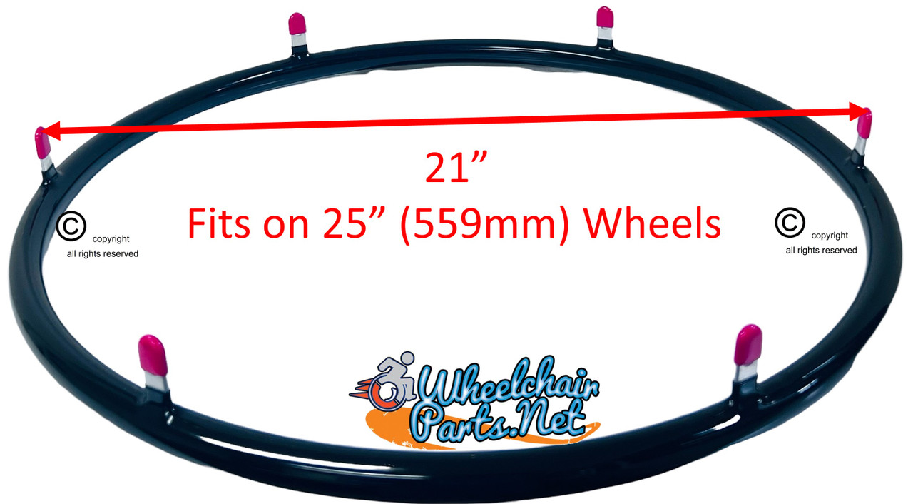 RIB Style BLACK 25" SUPER GRIP  SILICONE PUSH RIM COVERS. PAIR