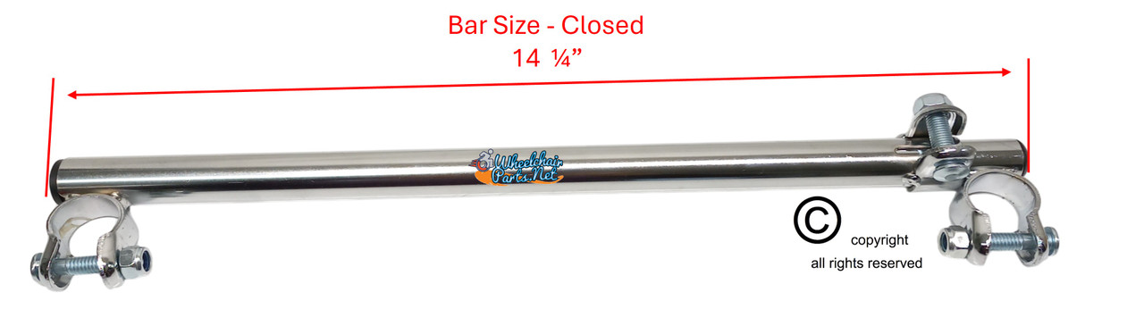 Anti-Fold Bar, Fits on 7/8" Frame Tubing. Adjust from 16" to 24"