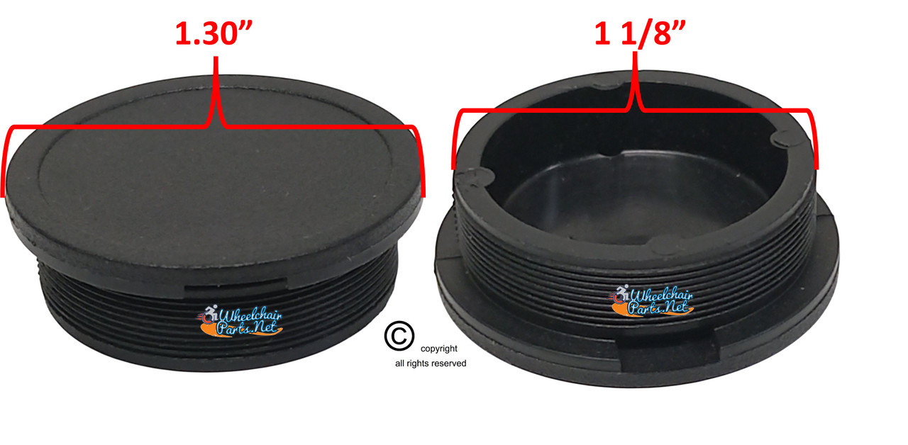 1 1/8" Caster Fork Cap Dust, Flat Top with Tread