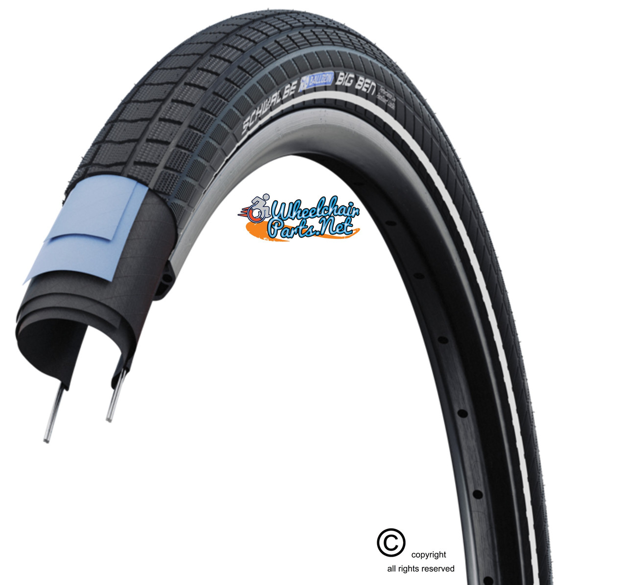 24x2.125 (55-507) Schwalbe Big Ben Pneumatic Tire. Set of 2