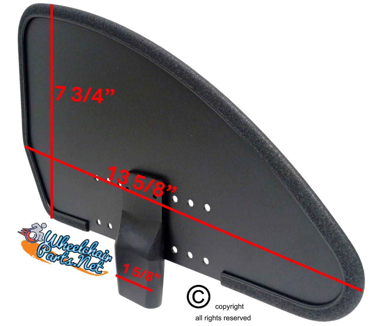 Tilite Side Guards for X Wheelchair with Integrated Frame Receiver Style- Large Size