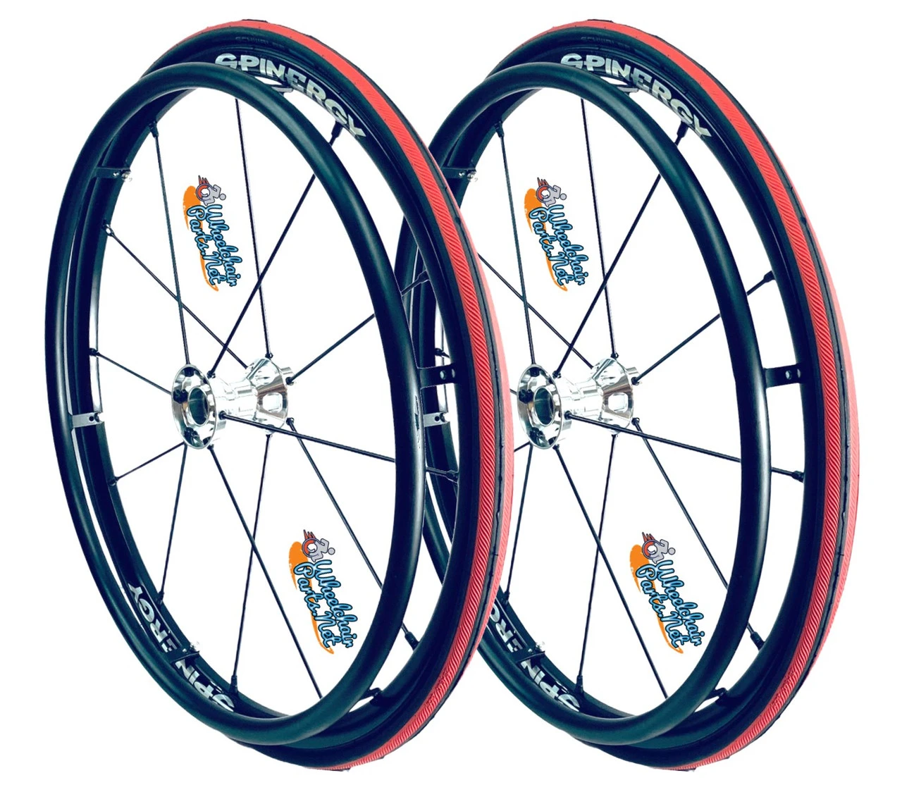 25" SPINERGY 12 SPOKE LX WITH PRIMO RACER TIRES. PAIR