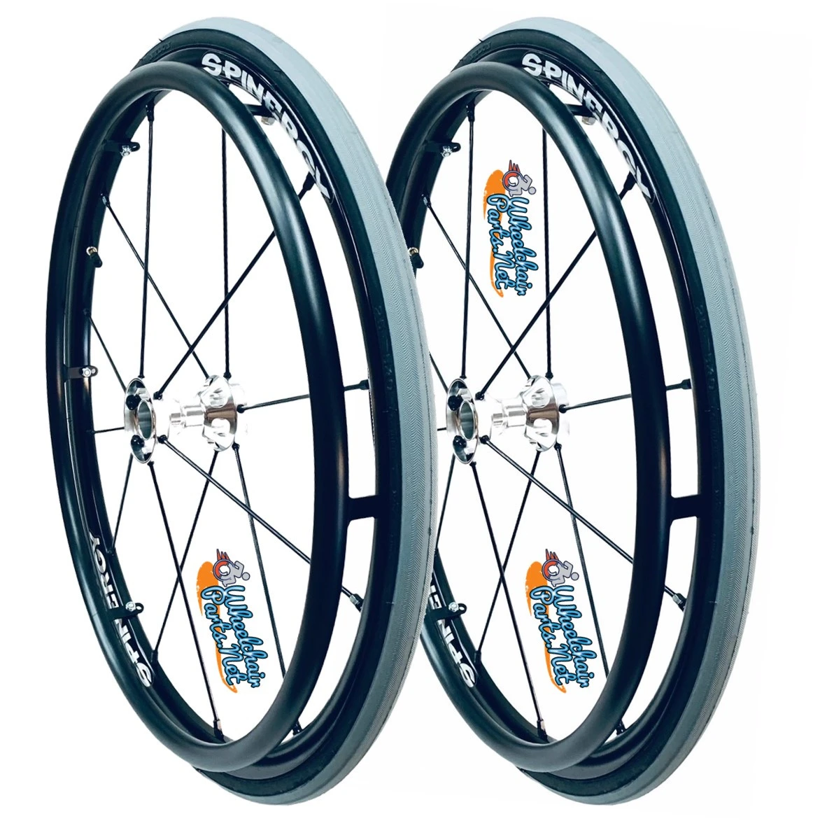 25" SPINERGY 12 SPOKE LX WITH PRIMO RACER TIRES. PAIR