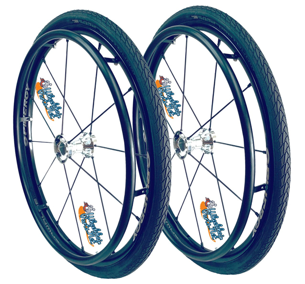 25" SPINERGY 12 SPOKE LX WITH 25" x 1" SCHWALBE MARATHON PLUS Tires