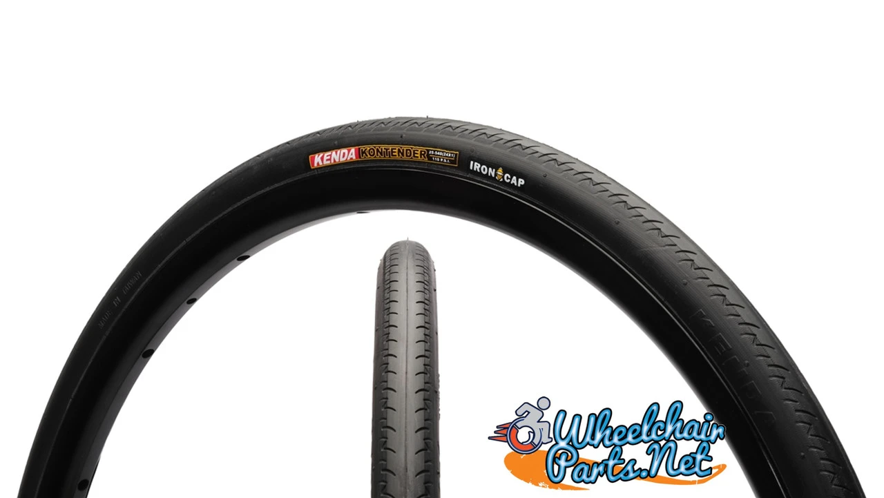 Kenda Kontender 26" x 1" (25-590) Iron Cap Black Racing & Court Tire | Set of 2