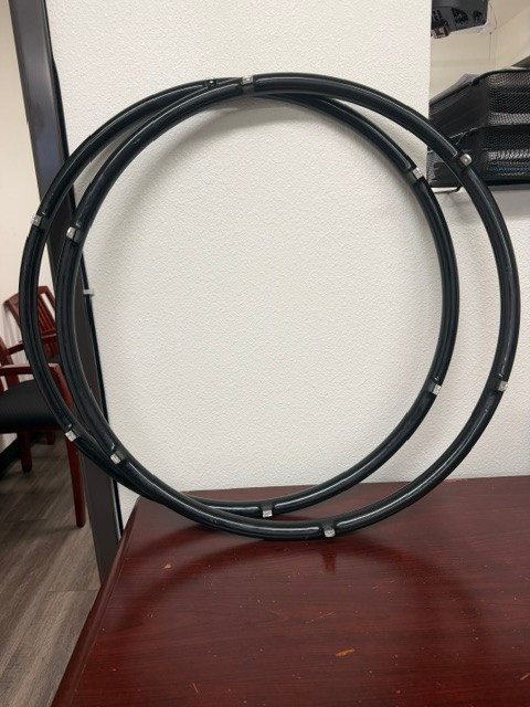 26" (590 mm) Black Vinyl-Coated Super Grip Pushrims with 6 Mounting Tabs | Set of 2