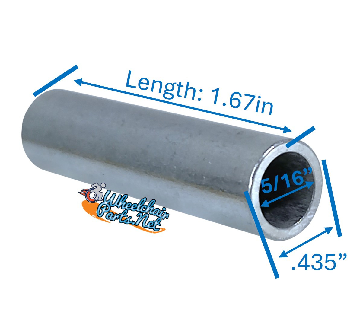 5/16" ID x 1.67" Length Bearing Spacer | Sold Individually