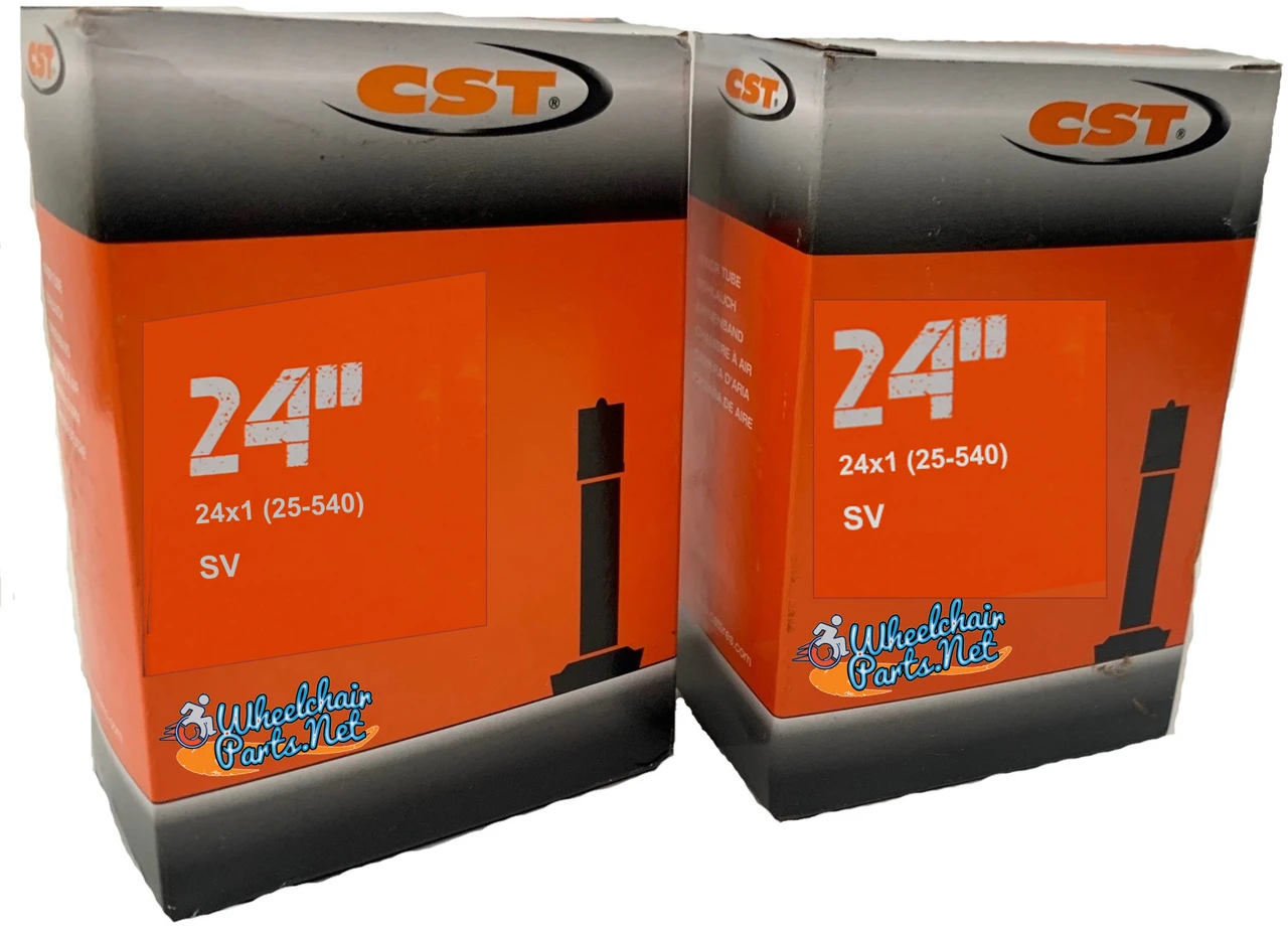 24 x 1" (25-540) High Pressure Inner Tube with Standard Valve | Set of 2