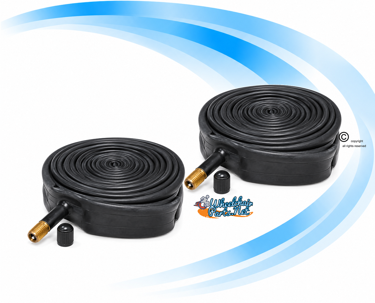 25 x 1.95-559 (26 x 1.90/2.125") High Pressure Inner Tube with Standard Valve | Set of 2
