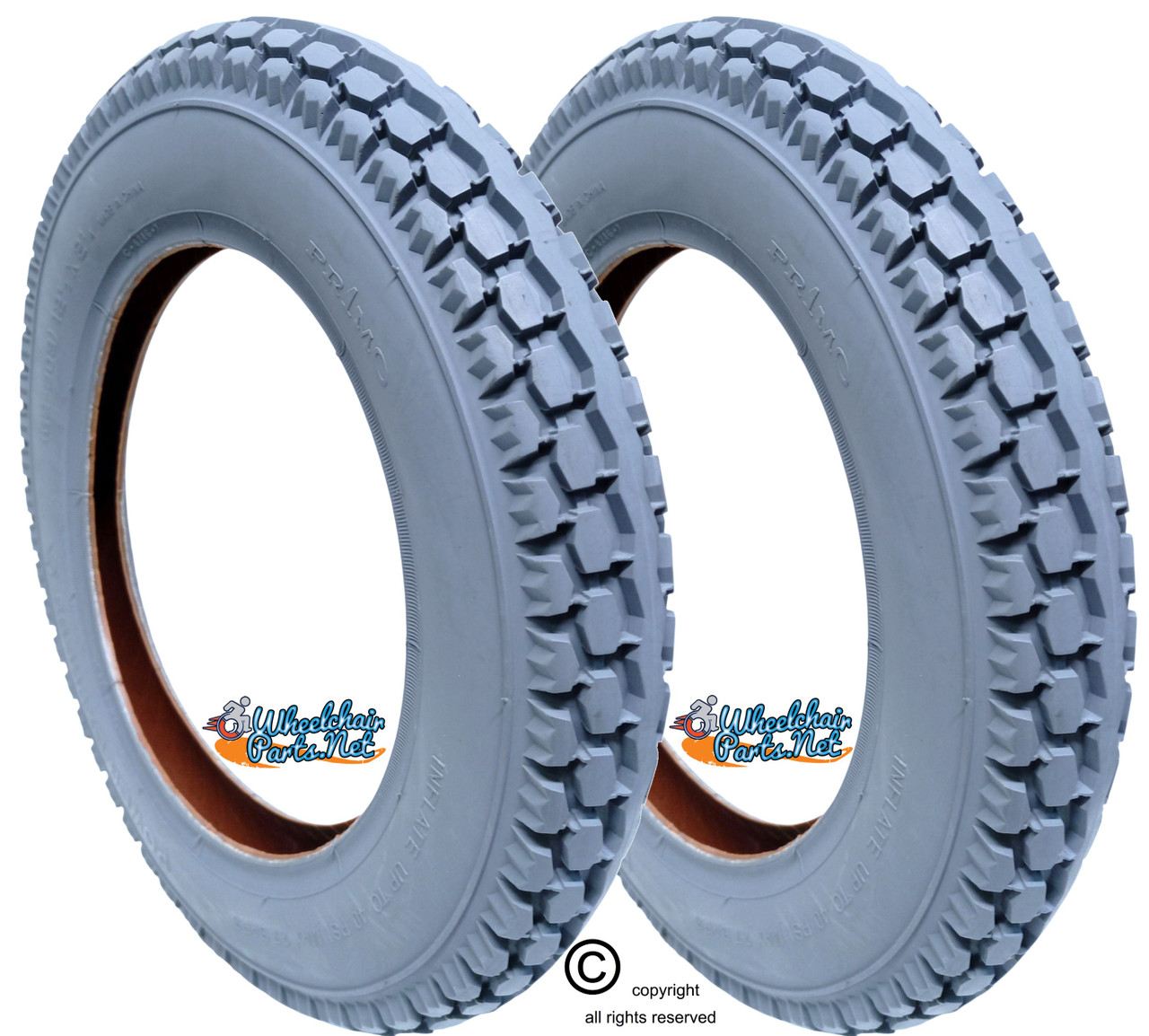12-1/2  X  2-1/4" (62-203)  KNOBBY TIRE Primo Express. SOLD AS PAIR