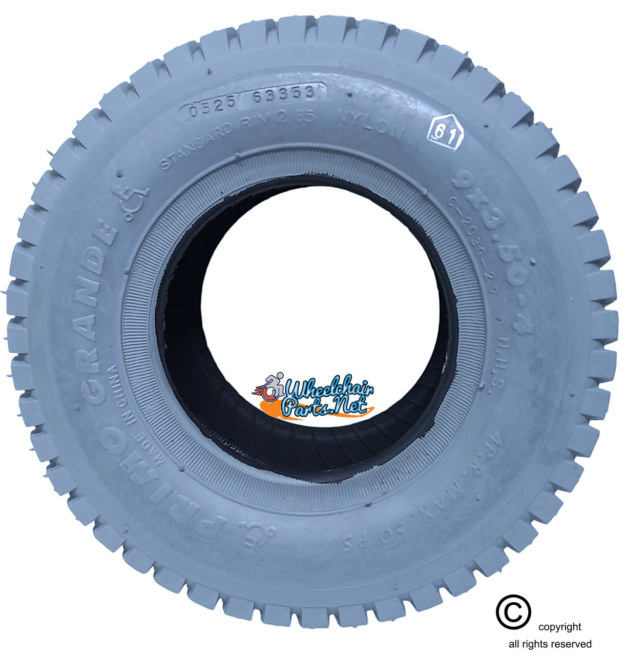 9 X 3.50-4 (9X3.50) PRIMO GRANDE PNEUMATIC TIRE. SOLD AS PAIR