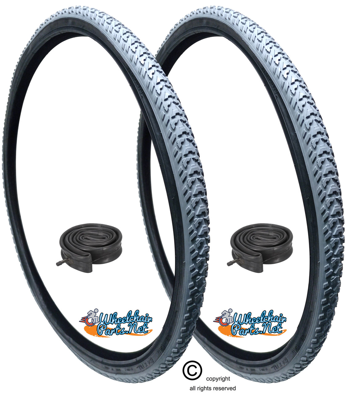 24 X 1-3/8"  ALL TERRAIN KNOBBY TREAD. SOLD AS PAIR