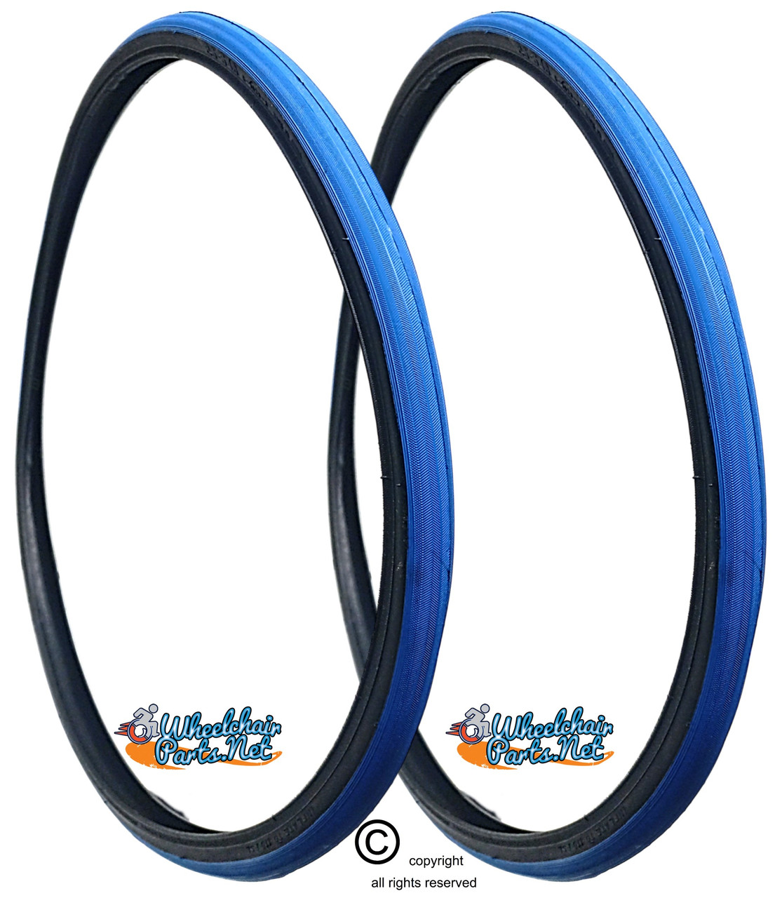24 X 1" (25-540) PRIMO RACER. BLUE AIR PNEUMATIC TIRE. SOLD AS PAIR