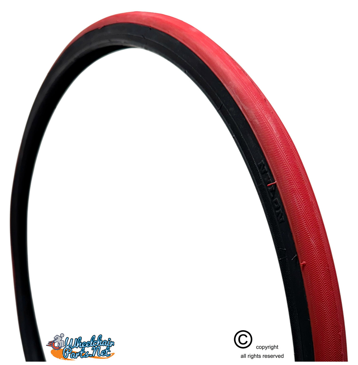 24 X 1" (25-540) Primo Racer, Pneumatic Tire  RED TIRE. SOLD AS PAIR