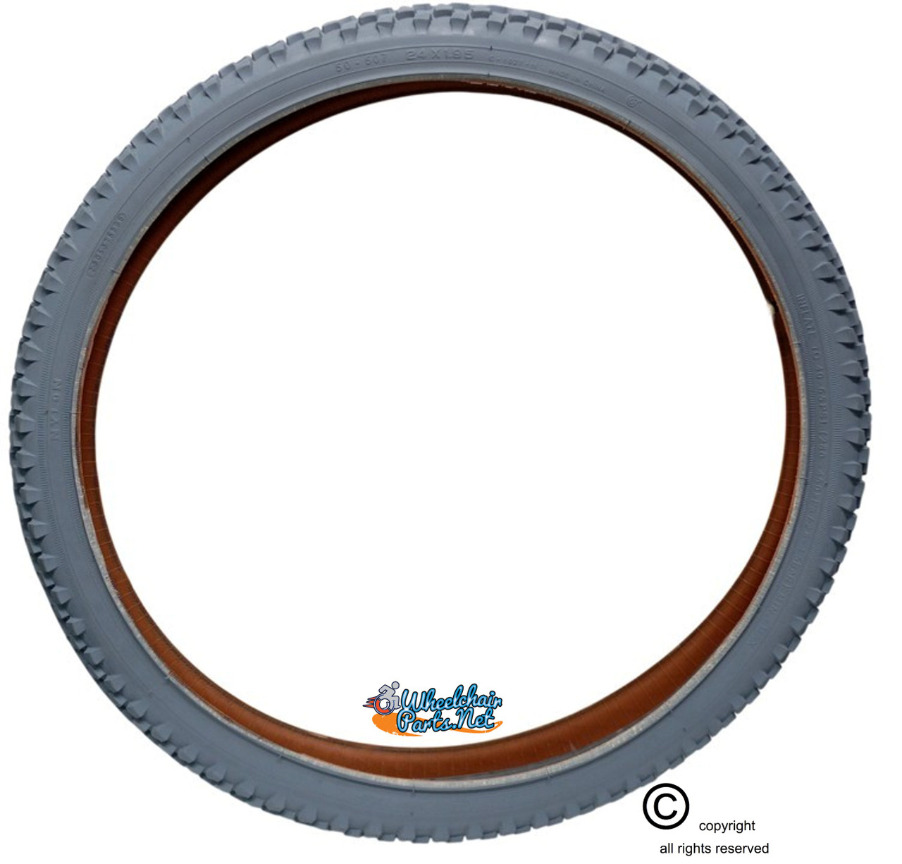 24 X 1.95 (50-507) KNOBBY TIRE. FITS on 22" Rims. Sold as Pair.
