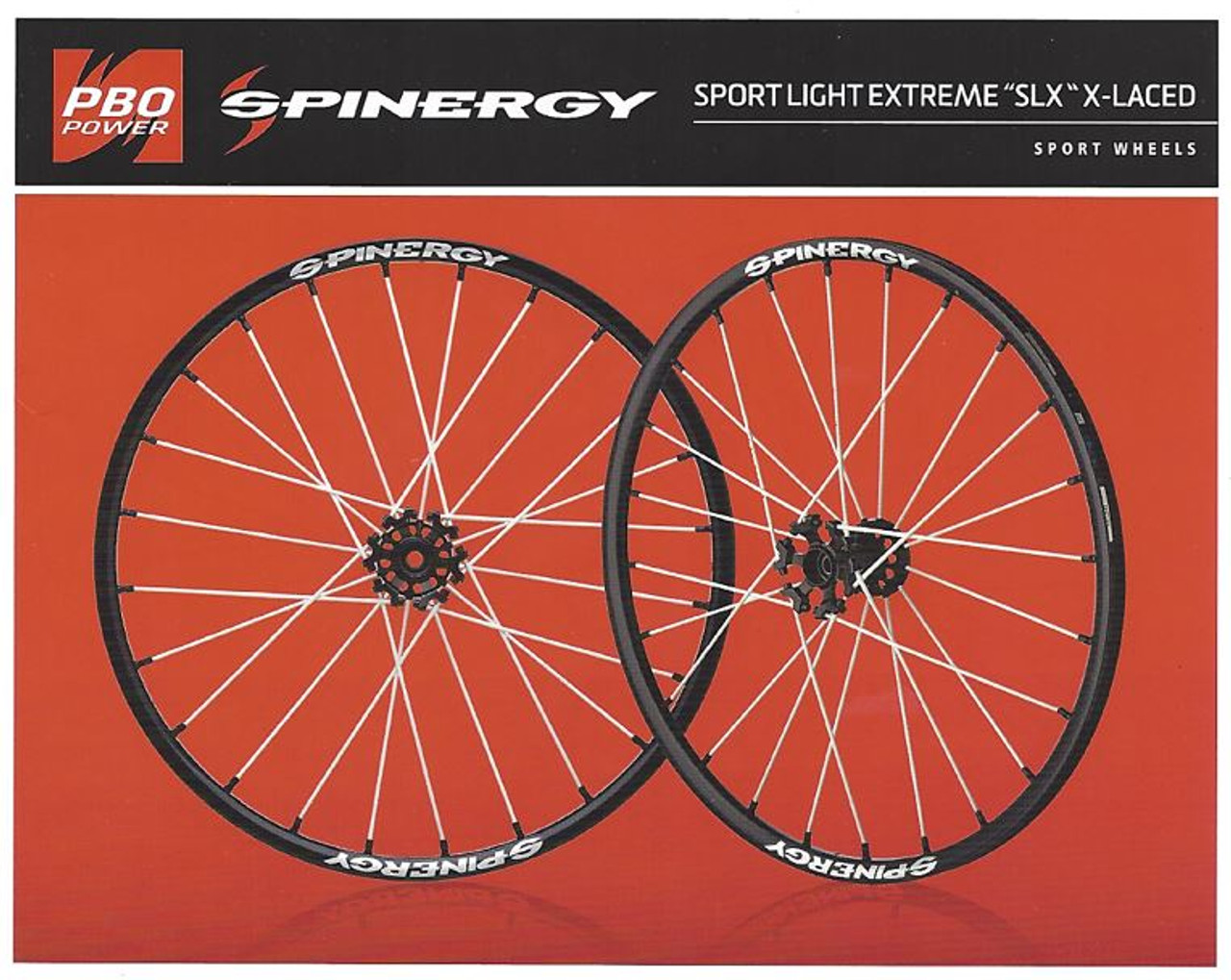 RWXLACED-SPINERGY X-LACED 24" REAR WHEELS 12 SPOKES. PAIR